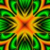 Orange and Green Abstract